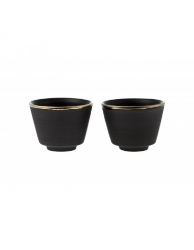 Espresso Cup Set (2 pcs) with Gold Rim