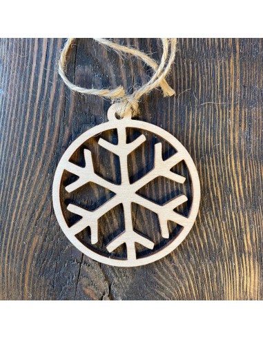 Wooden Christmas Tree Ornament "Snowflake", 4 variations