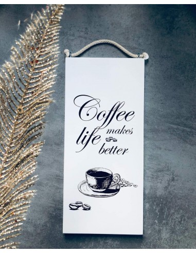 Wooden Décor "Coffee Makes Life Better"