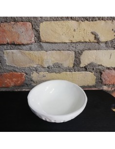 Glazed Pottery Bowl, White,...