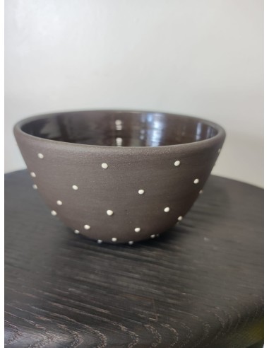 Pottery Bowl with Polkadots, M