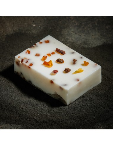 Goat Milk Soap with Pine Essential Oil and Amber Pieces