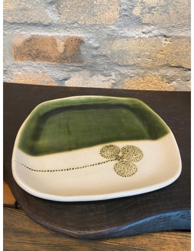 Pottery Plate and Bowl Set "Clover"