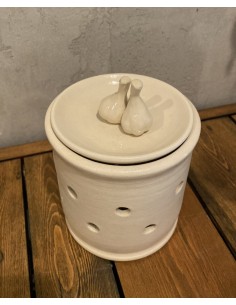 Pottery Garlic Storage Pot,...