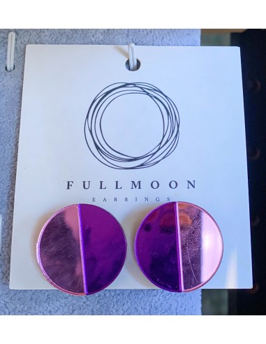 Acrylic Earrings "Purple Disks"