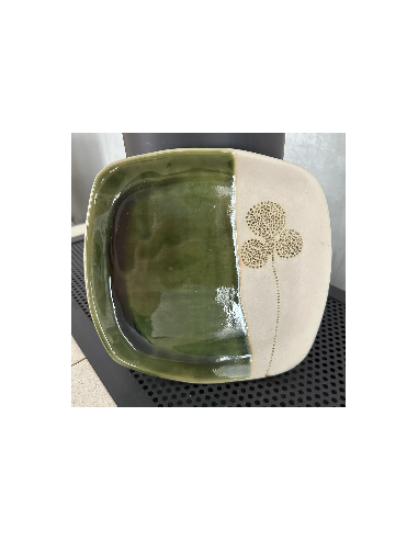 Pottery Plate "Clover", 19cm