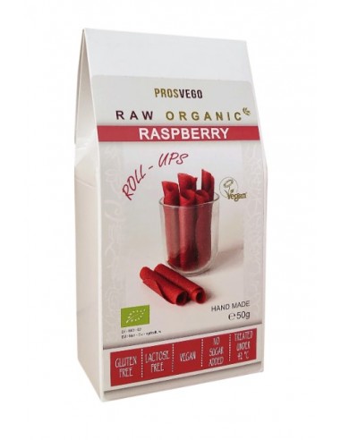 Raw Organic Raspberry Roll-ups, 50g