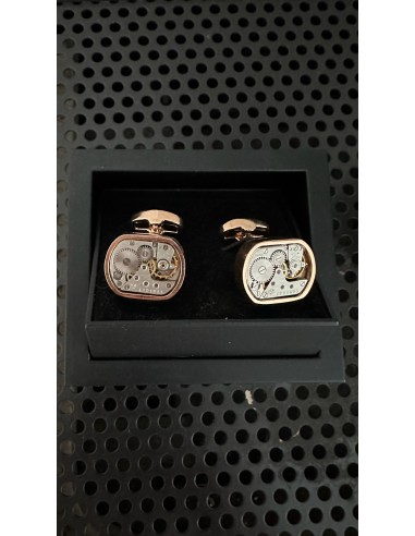 copy of Round Cufflinks with Amber Pieces, black